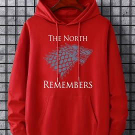 'Remember The North' Men's Graphic Hoodie - Casual Pullover Sweatshirt with Kangaroo Pocket for Spring and Fall