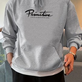 SKATEBOARDING Print Men's Pullover Hoodie - Long Sleeve Hooded Sweatshirt for Autumn/Winter