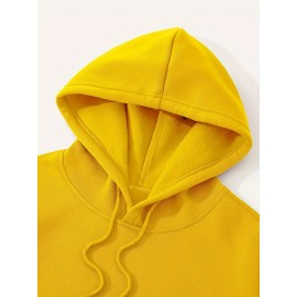 Colorful Letters Print Men's Pullover Hooded Sweatshirt for Autumn/Winter