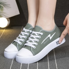 All-Season Comfort Women's Sneakers - Soft Sole Lightweight, Lace-Up, Stylish Canvas Walking Shoes