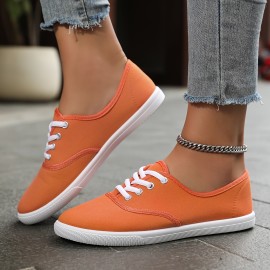 Women's Minimalist Shoes, Lace Up Lightweight Casual Shoes, Low-top Walking Canvas Shoes Koningsdag/King's Day