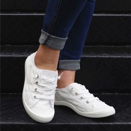 Chic Snakeskin Embossed Sneakers for Women - Lightweight, Lace-Up, Low Top Design for Easy Movement & Versatile Style