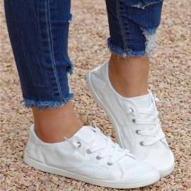 Chic Snakeskin Embossed Sneakers for Women - Lightweight, Lace-Up, Low Top Design for Easy Movement & Versatile Style