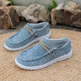 Women's Solid Color Comfort Loafers, Soft Sole Lightweight Flat Walking Shoes, Comfort Low-top Daily Footwear