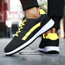 Men's Lace-up Sneakers - Athletic Shoes - Wear-resistant And Breathable