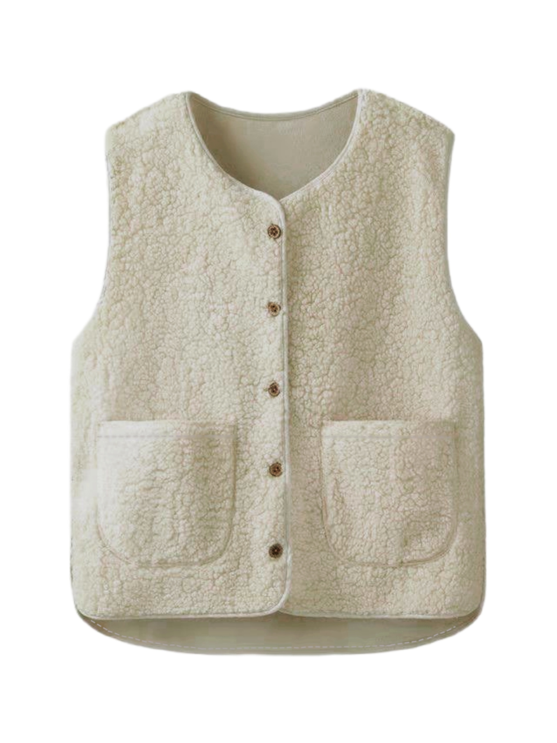 solid button front vest casual sleeveless vest with pockets womens clothing details 3