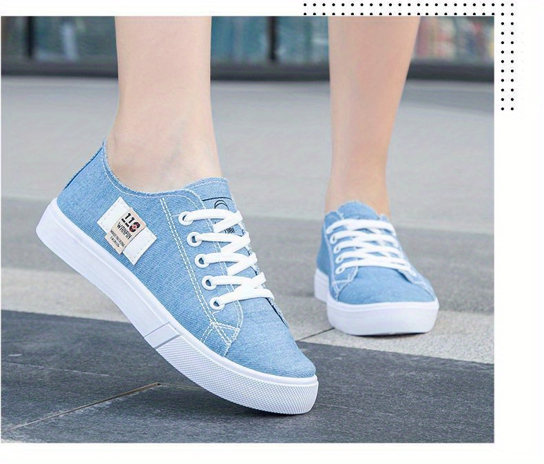 simple canvas shoes women s casual lace outdoor shoes details 6