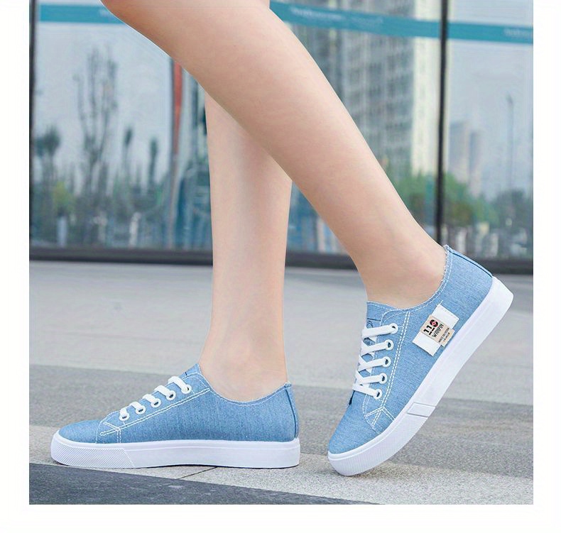 simple canvas shoes women s casual lace outdoor shoes details 7