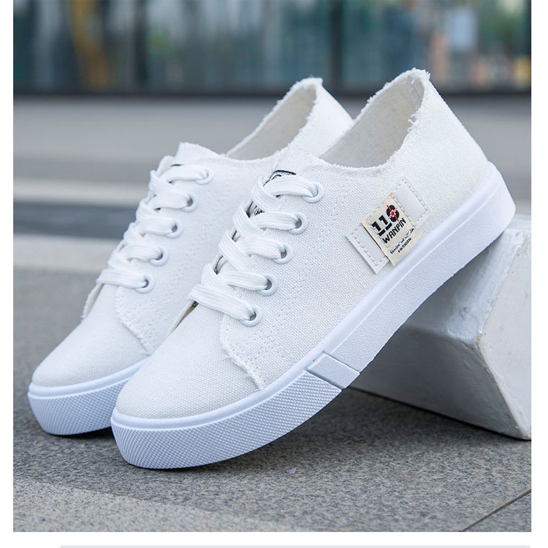 simple canvas shoes women s casual lace outdoor shoes details 19