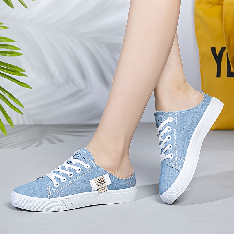 simple canvas shoes women s casual lace outdoor shoes details 23