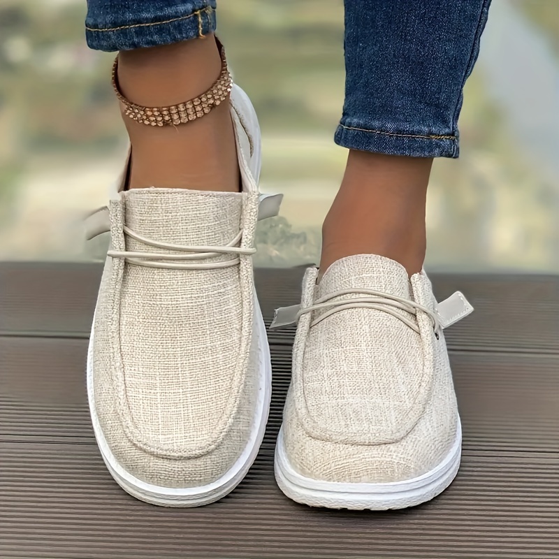 solid color canvas shoes women s simple casual lace outdoor details 1