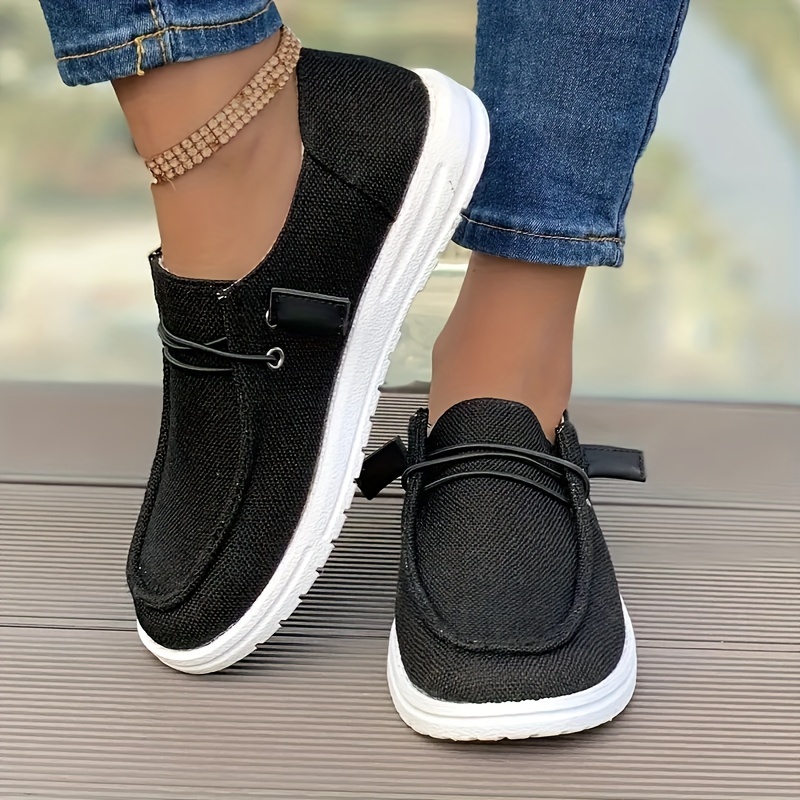 solid color canvas shoes women s simple casual lace outdoor details 3