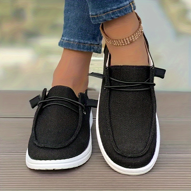 solid color canvas shoes women s simple casual lace outdoor details 4