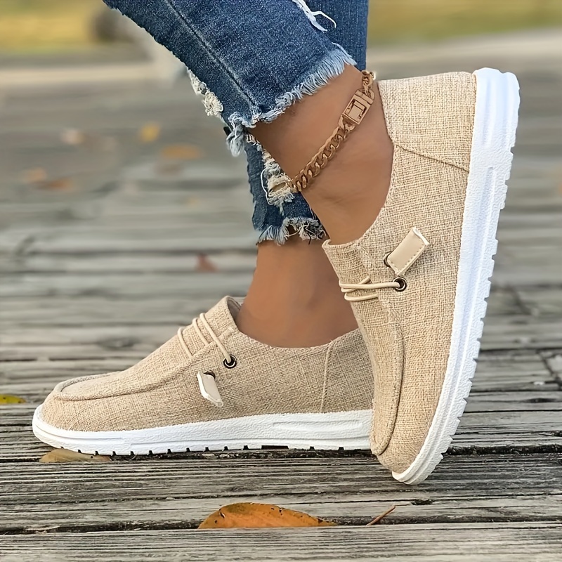 solid color canvas shoes women s simple casual lace outdoor details 7