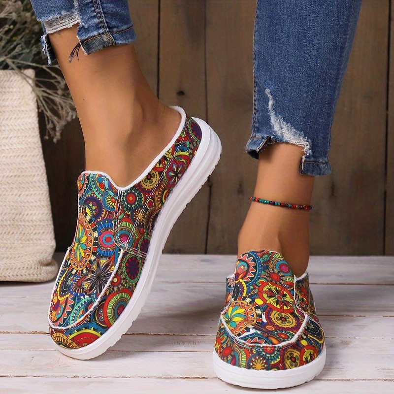 trendy canvas shoes women s casual floral pattern outdoor details 1