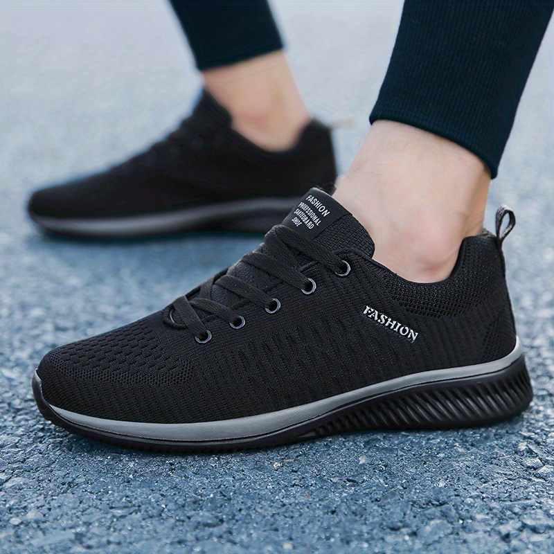 men s lace sneakers athletic shoes wear resistant breathable details 7